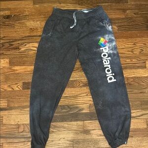 Polaroid Logo Joggers in Charcoal